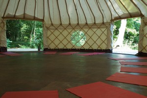 Tilton house yoga yurt