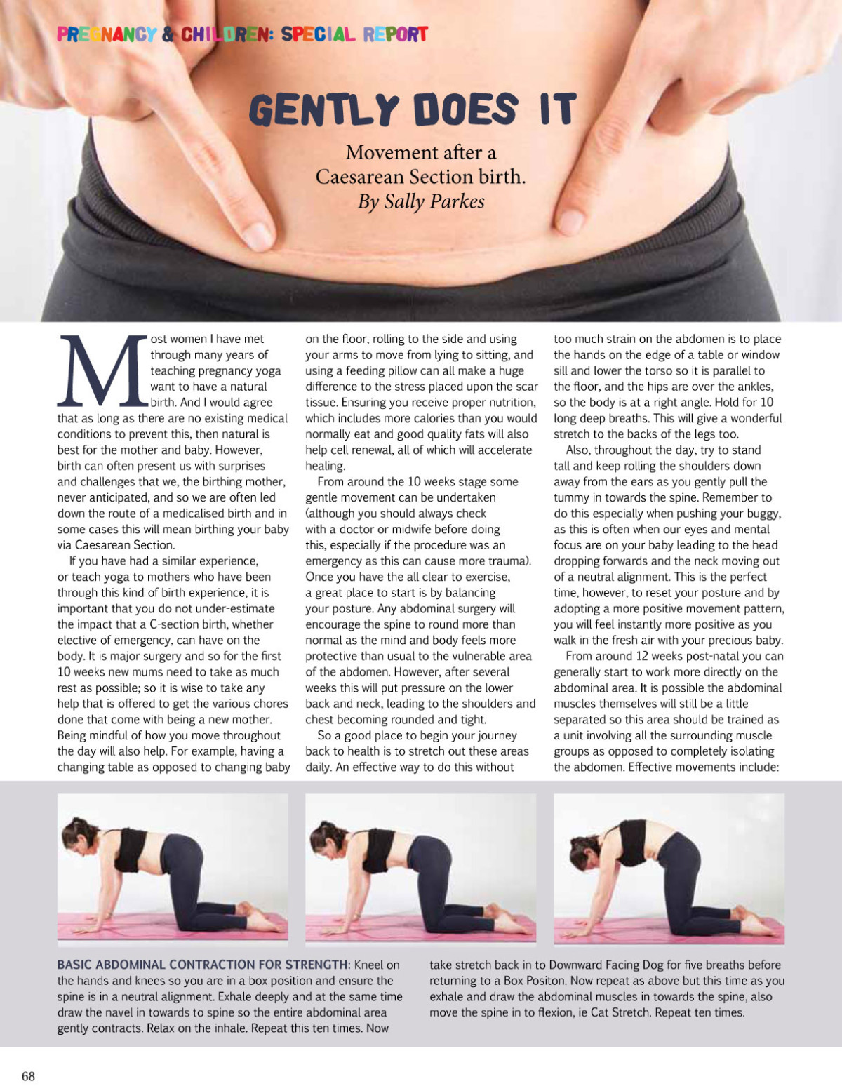 Movement after a Caesarean Section birth - Pregnancy Yoga