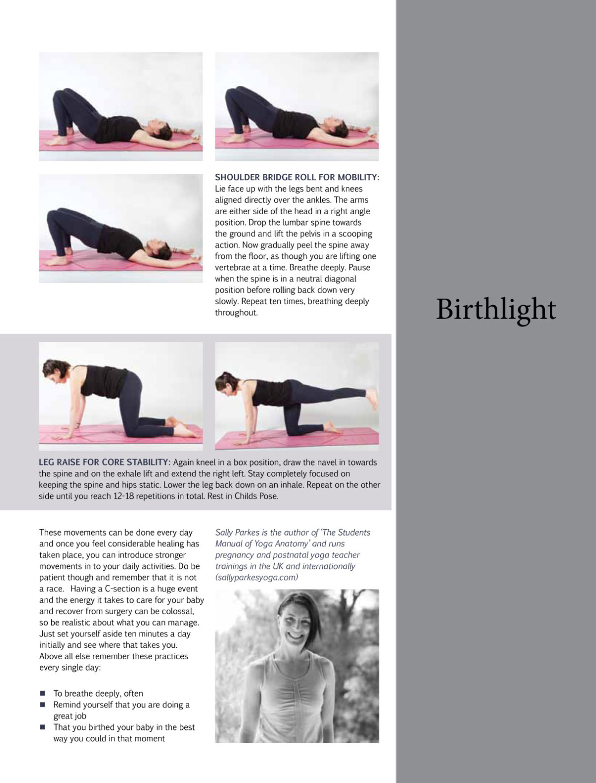 Movement after a Caesarean Section birth - Pregnancy Yoga