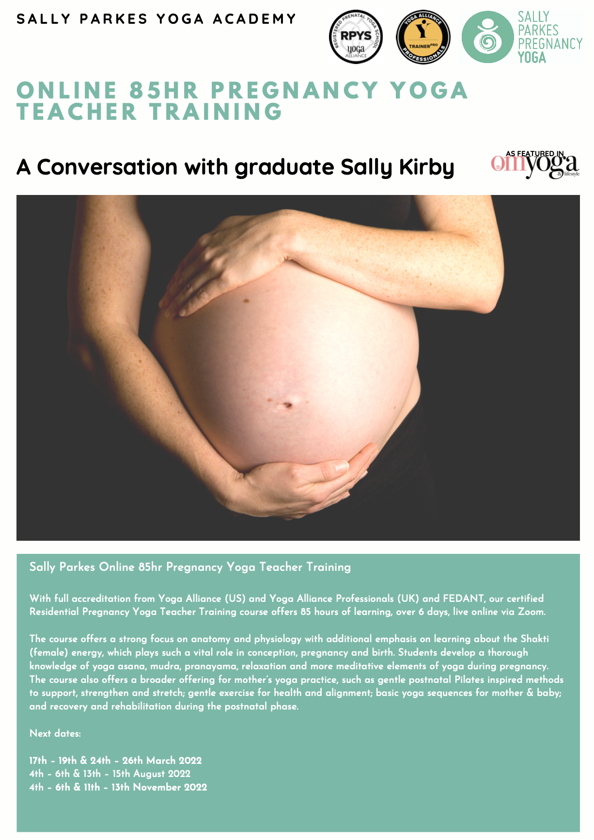 Pregnancy Yoga in Brighton, Harrogate and Worthing - Sally Parkes Yoga