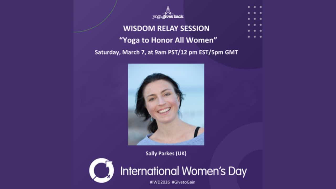 Yoga Gives Back Wisdom relay Sally Parkes